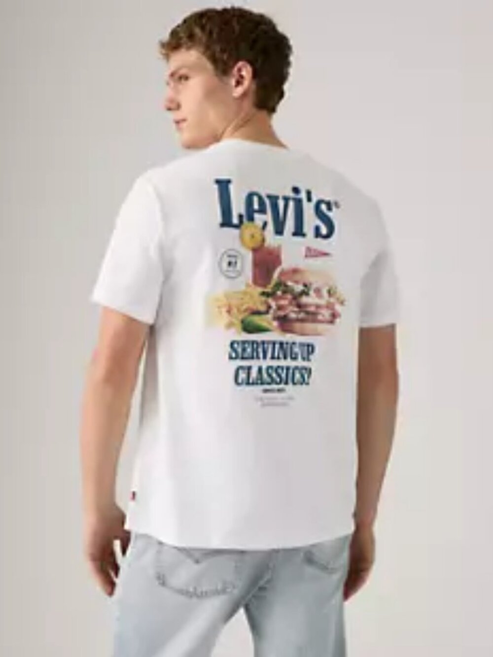 Levi's White Serving Up Classics Graphic Tee Small